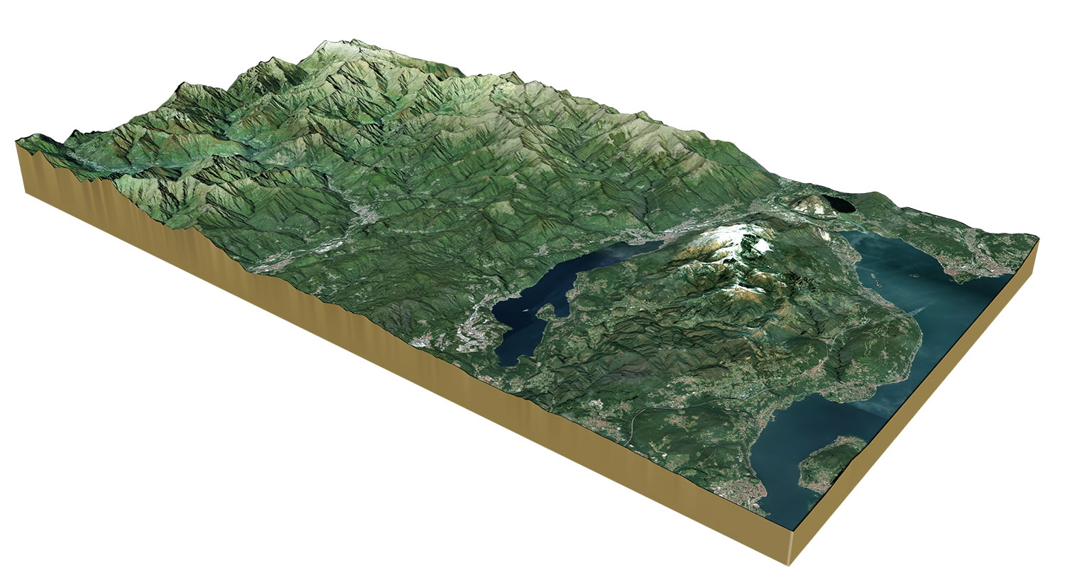 Esempio di cartografia 3D - Lago d'Orta - Mottarone